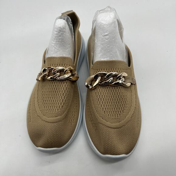 Sneakers Trendy Mesh Loafers Breathable Slip on Shoes Brown Size 8US / 39CN - Picture 3 of 14